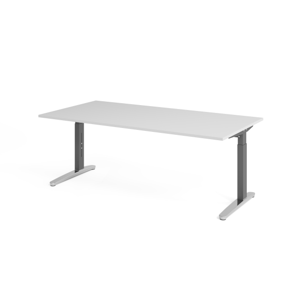 4032062170793 - Schreibtisch VXB manuell höhenverstellbar 85cm (H) 200x100cm (BxT) Grau   graphit 4032062170793 Hammerbacher