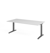 Schreibtisch VXB, manuell h&ouml;henverstellbar, 85cm (H), 200x100cm (BxT), grau / graphit