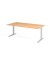 Schreibtisch VXB, manuell h&ouml;henverstellbar, 85cm (H), 200x100cm (BxT), buche / silber