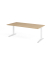 Schreibtisch VXB, manuell h&ouml;henverstellbar, 85cm (H), 200x100cm (BxT), eiche / wei&szlig;