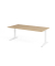 Schreibtisch VXB, manuell h&ouml;henverstellbar, 85cm (H), 200x100cm (BxT), eiche / wei&szlig;