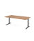 Schreibtisch VXB, manuell h&ouml;henverstellbar, 85cm (H), 200x100cm (BxT), nussbaum / graphit