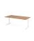 Schreibtisch VXB, manuell h&ouml;henverstellbar, 85cm (H), 200x100cm (BxT), nussbaum / wei&szlig;