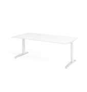 Schreibtisch VXB, manuell h&ouml;henverstellbar, 85cm (H), 200x100cm (BxT), wei&szlig; / wei&szlig;