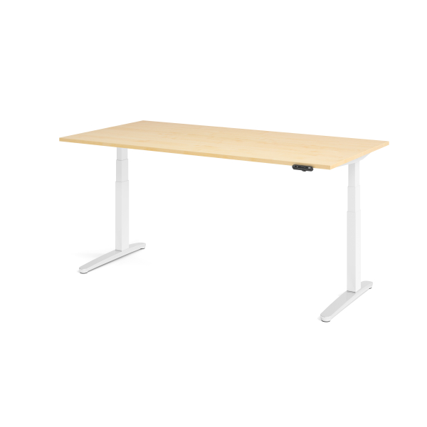 4032062171097 - Sitz-Steh-Schreibtisch VXBHM elektrisch höhenverstellbar 129cm (H) ahorn   weiß 4032062171097 Hammerbacher