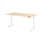 Sitz-Steh-Schreibtisch VXBHM, elektrisch h&ouml;henverstellbar, 129cm (H), 200x100cm (BxT), ahorn / wei&szlig;