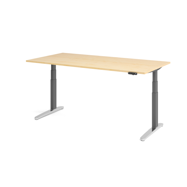 4032062171127 - Sitz-Steh-Schreibtisch VXBHM elektrisch höhenverstellbar 129cm (H) ahorn   graphit 4032062171127 Hammerbacher