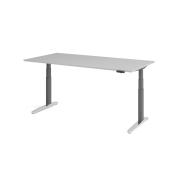 Sitz-Steh-Schreibtisch VXBHM, elektrisch h&ouml;henverstellbar, 129cm (H), 200x100cm (BxT), grau / graphit