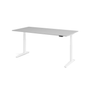 Sitz-Steh-Schreibtisch VXBHM, elektrisch h&ouml;henverstellbar, 129cm (H), 200x100cm (BxT), grau / wei&szlig;