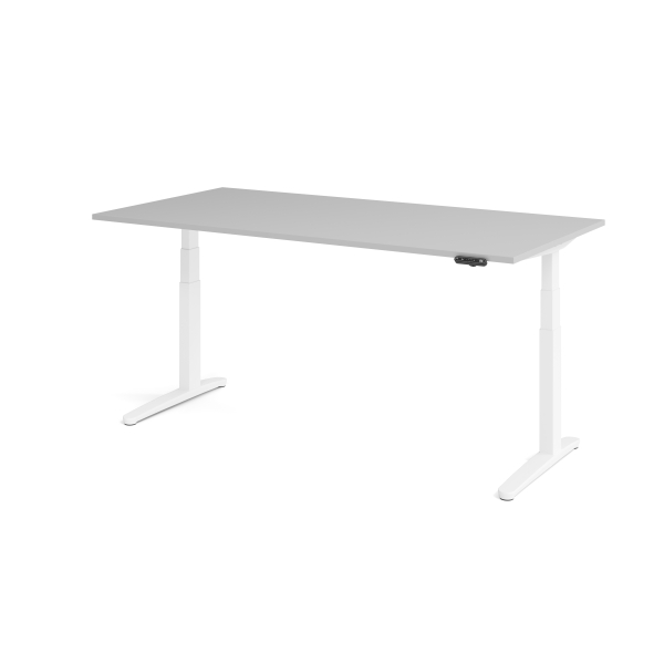 4032062171172 - Sitz-Steh-Schreibtisch VXBHM elektrisch höhenverstellbar 129cm (H) 200x100cm (BxT) Grau   weiß 4032062171172 Hammerbacher