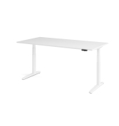 Sitz-Steh-Schreibtisch VXBHM, elektrisch h&ouml;henverstellbar, 129cm (H), 200x100cm (BxT), wei&szlig; / wei&szlig;