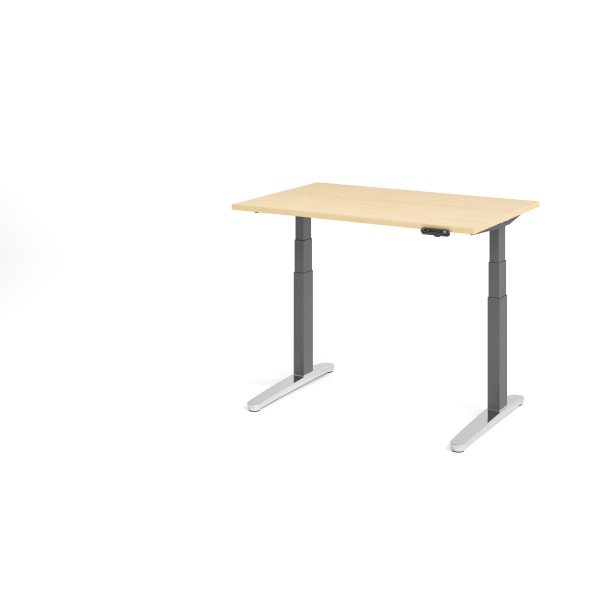 4032062171431 - Sitz-Steh-Schreibtisch VXBHM elektrisch höhenverstellbar 129cm (H) ahorn   graphit 4032062171431 Hammerbacher
