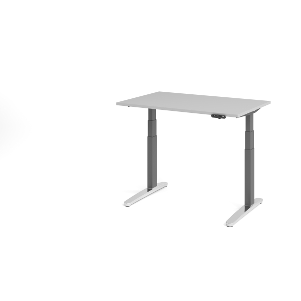 4032062171455 - Sitz-Steh-Schreibtisch VXBHM elektrisch höhenverstellbar 129cm (H) 120x80cm (BxT) Grau   graphit 4032062171455 Hammerbacher