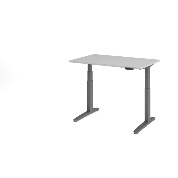 4032062171462 - Sitz-Steh-Schreibtisch VXBHM elektrisch höhenverstellbar 129cm (H) 120x80cm (BxT) Grau   graphit 4032062171462 Hammerbacher