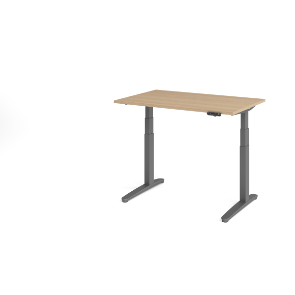 4032062171509 - Sitz-Steh-Schreibtisch VXBHM elektrisch höhenverstellbar 129cm (H) 120x80cm (BxT) Eiche   graphit 4032062171509 Hammerbacher