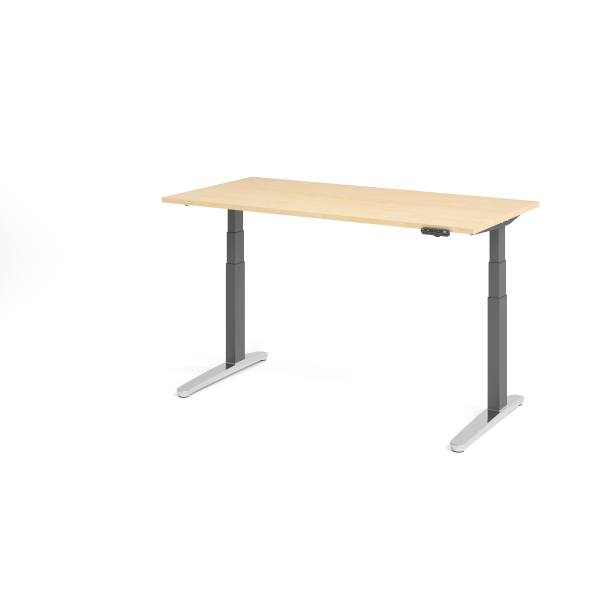 4032062171653 - Sitz-Steh-Schreibtisch VXBHM elektrisch höhenverstellbar 129cm (H) ahorn   graphit 4032062171653 Hammerbacher