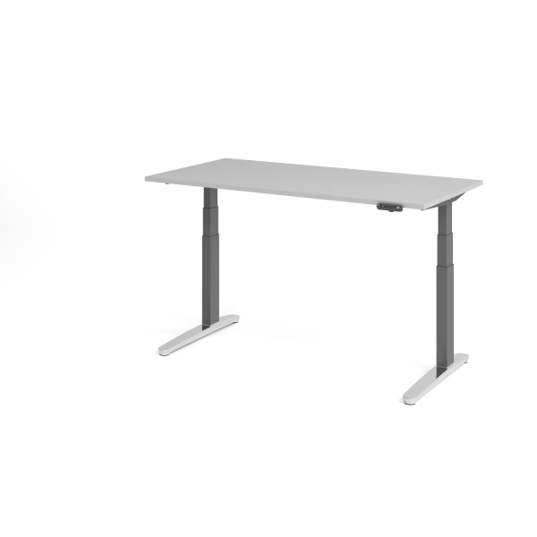 4032062171660 - Sitz-Steh-Schreibtisch VXBHM elektrisch höhenverstellbar 129cm (H) 160x80cm (BxT) Grau   graphit 4032062171660 Hammerbacher