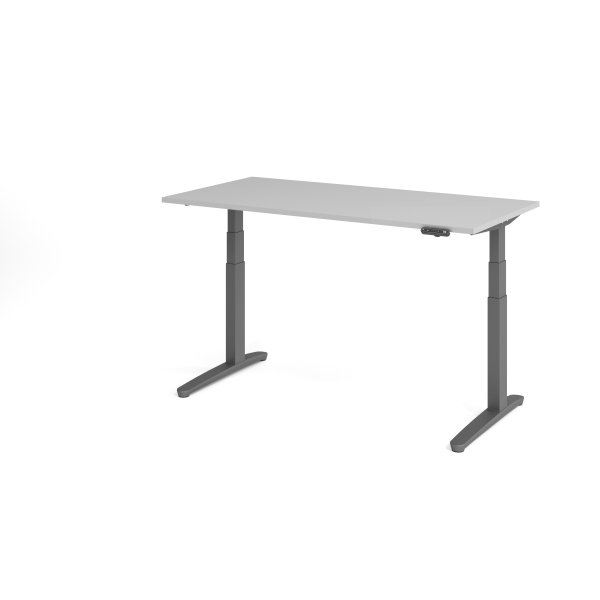 4032062171677 - Sitz-Steh-Schreibtisch VXBHM elektrisch höhenverstellbar 129cm (H) 160x80cm (BxT) Grau   graphit 4032062171677 Hammerbacher