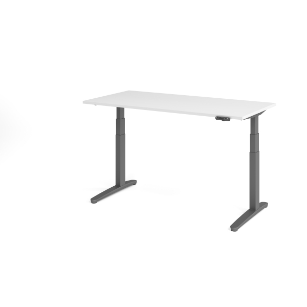 4032062171752 - Sitz-Steh-Schreibtisch VXBHM elektrisch höhenverstellbar 129cm (H) 160x80cm (BxT) Weiß   graphit 4032062171752 Hammerbacher
