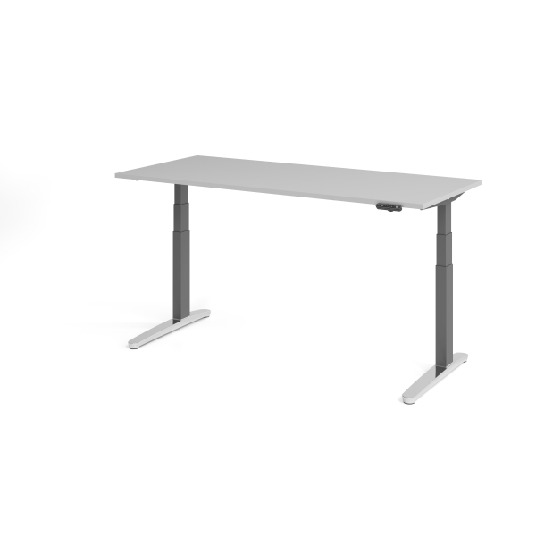 4032062171806 - Sitz-Steh-Schreibtisch VXBHM elektrisch höhenverstellbar 129cm (H) 180x80cm (BxT) Grau   graphit 4032062171806 Hammerbacher