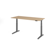 Sitz-Steh-Schreibtisch VXBHM, elektrisch h&ouml;henverstellbar, 129cm (H), 180x80cm (BxT), eiche / graphit