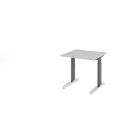 Schreibtisch VXB, manuell h&ouml;henverstellbar, 85cm (H), 80x80cm (BxT), grau / graphit