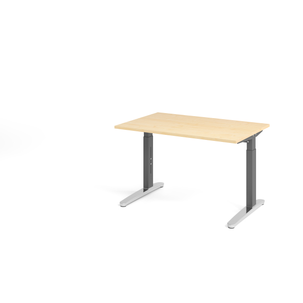 4032062172261 - Schreibtisch VXB manuell höhenverstellbar 85cm (H) ahorn   graphit 4032062172261 Hammerbacher