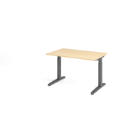 Schreibtisch VXB, manuell h&ouml;henverstellbar, 85cm (H), 120x80cm (BxT), ahorn / graphit