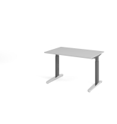 Schreibtisch VXB, manuell h&ouml;henverstellbar, 85cm (H), 120x80cm (BxT), grau / graphit