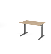 Schreibtisch VXB, manuell h&ouml;henverstellbar, 85cm (H), 120x80cm (BxT), eiche / graphit