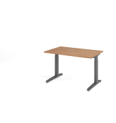 Schreibtisch VXB, manuell h&ouml;henverstellbar, 85cm (H), 120x80cm (BxT), nussbaum / graphit