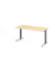 Schreibtisch VXB, manuell h&ouml;henverstellbar, 85cm (H), 160x80cm (BxT), ahorn / graphit