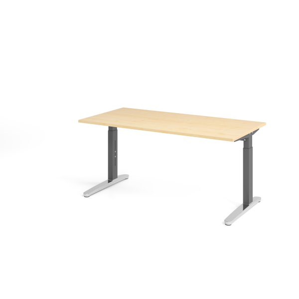 4032062172407 - Schreibtisch VXB manuell höhenverstellbar 85cm (H) ahorn   graphit 4032062172407 Hammerbacher