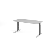 Schreibtisch VXB, manuell h&ouml;henverstellbar, 85cm (H), 160x80cm (BxT), grau / graphit