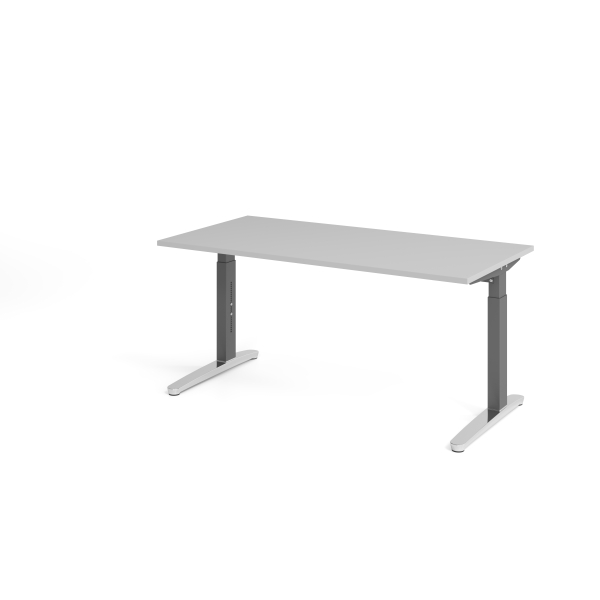 4032062172421 - Schreibtisch VXB manuell höhenverstellbar 85cm (H) 160x80cm (BxT) Grau   graphit 4032062172421 Hammerbacher