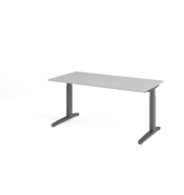 Schreibtisch VXB, manuell h&ouml;henverstellbar, 85cm (H), 160x80cm (BxT), grau / graphit