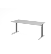 Schreibtisch VXB, manuell h&ouml;henverstellbar, 85cm (H), 180x80cm (BxT), grau / graphit