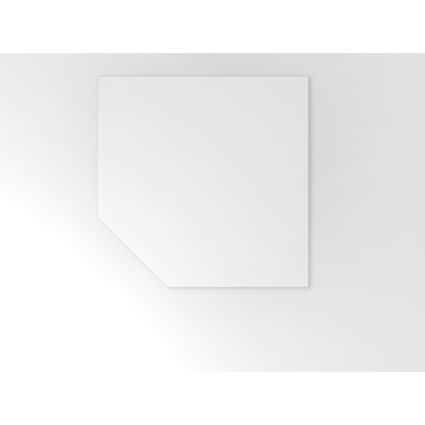 4032062173220 - Trapezplatte Breno Verbindungsplatte für Schreibtische Breno mit Stützfuß L 1200 x B 1200 mm Spanplatte Weiß Graphit