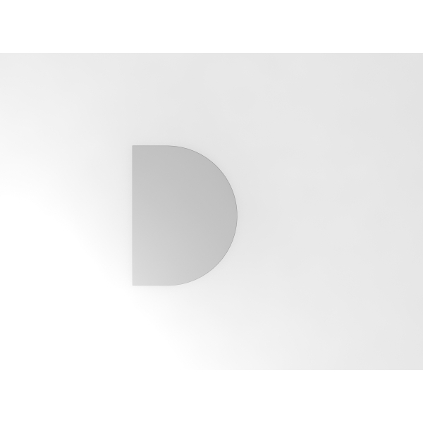 4032062173251 - Anbautisch höhenverstellbar Gradeo lichtgrau grau halbrund 600 x 800 x 655 - 825 cm