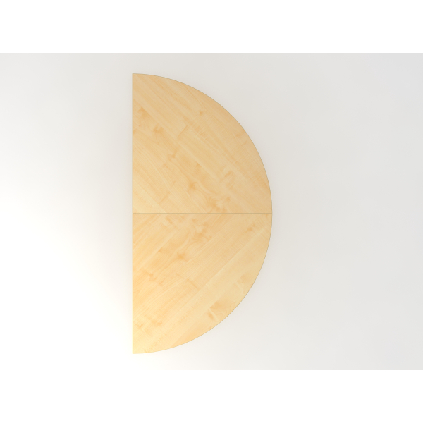 4032062173381 - Anbautisch höhenverstellbar Popular ahorn grau halbrund 1600 x 800 x 655 - 825 cm