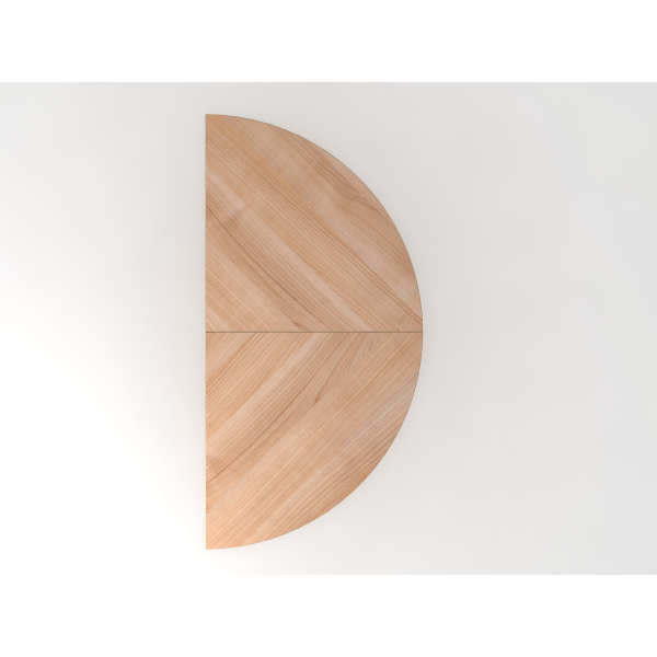 4032062173428 - HAMMERBACHER Anbautisch LA160 nussbaum grau halbrund 1600 x 80 x 655 - 825 cm