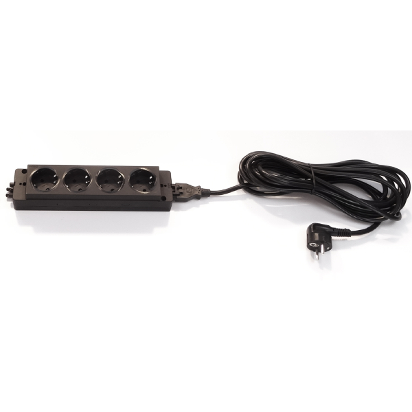 4032062173473 - 4-fach Steckdosenleiste mit 5m Kabel BRD 4032062173473 Hammerbacher
