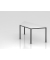Besprechungstisch D-Serie, 72cm (H), 160x69cm (BxT), Trapezform, wei&szlig; / schwarz