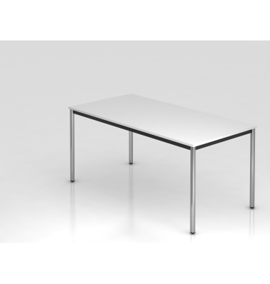 Besprechungstisch VD, 72cm (H), 160x80cm (BxT), wei&szlig; / chrom