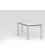 Besprechungstisch D-Serie, 72cm (H), 160x69cm (BxT), Trapezform, wei&szlig; / chrom