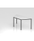Besprechungstisch D-Serie, 72cm (H), 160x69cm (BxT), Trapezform, wei&szlig; / schwarz