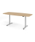 Sitz-Steh-Schreibtisch VXDSM, elektrisch h&ouml;henverstellbar, 127cm (H), 220x103cm (BxT), eiche / silber
