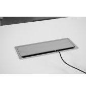 Kabelklappe 30cm mit Einbau, aluminium