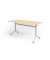 Klapptisch VKF, 160x80cm (BxT), 73,5cm (H), ahorn / silber, mit Rollen