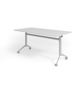 Klapptisch VKF, 160x80cm (BxT), 73,5cm (H), grau / silber, mit Rollen